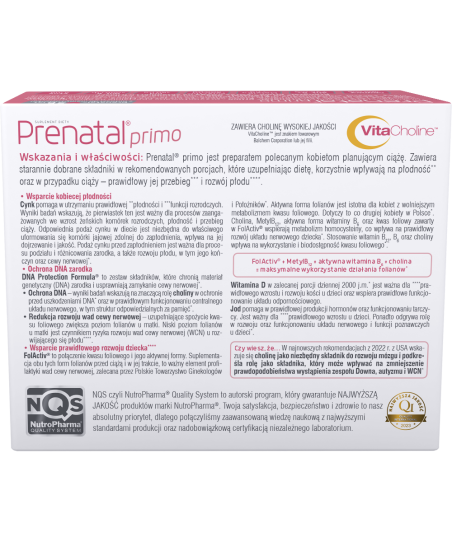 Prenatal Primo witaminy dla kobiet przygotowujących się do ciąży