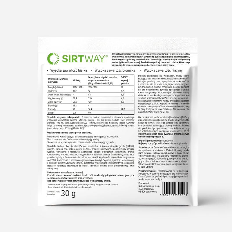SIRT Koktajl Białkowy Kakao