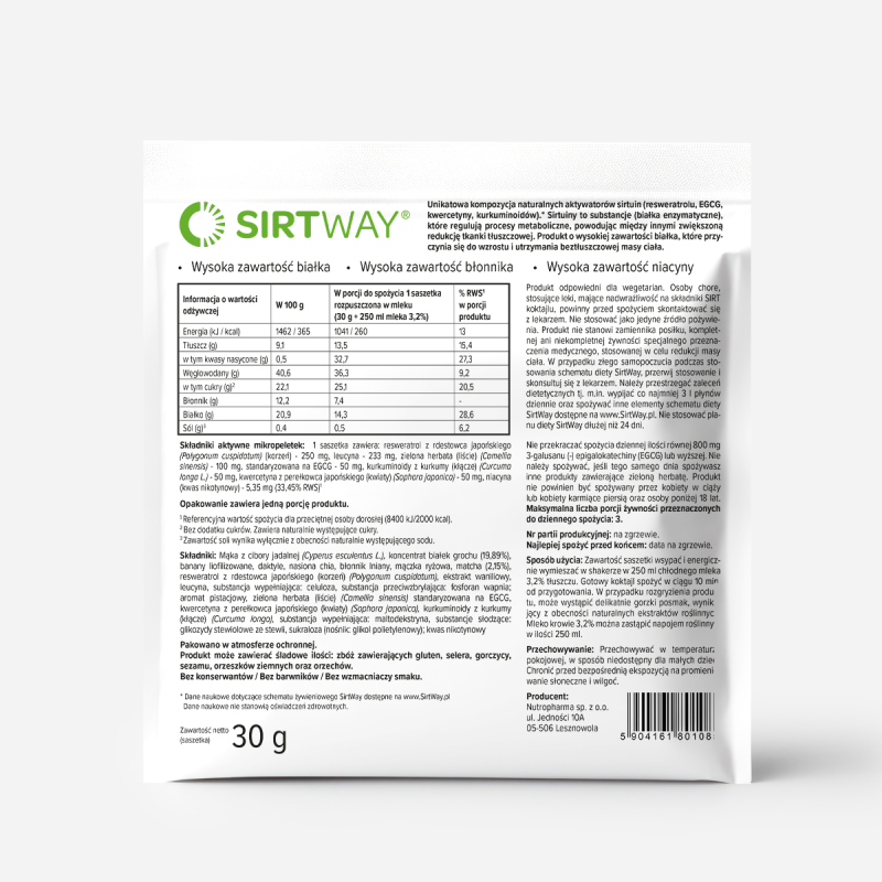 SIRT Koktajl Białkowy Matcha