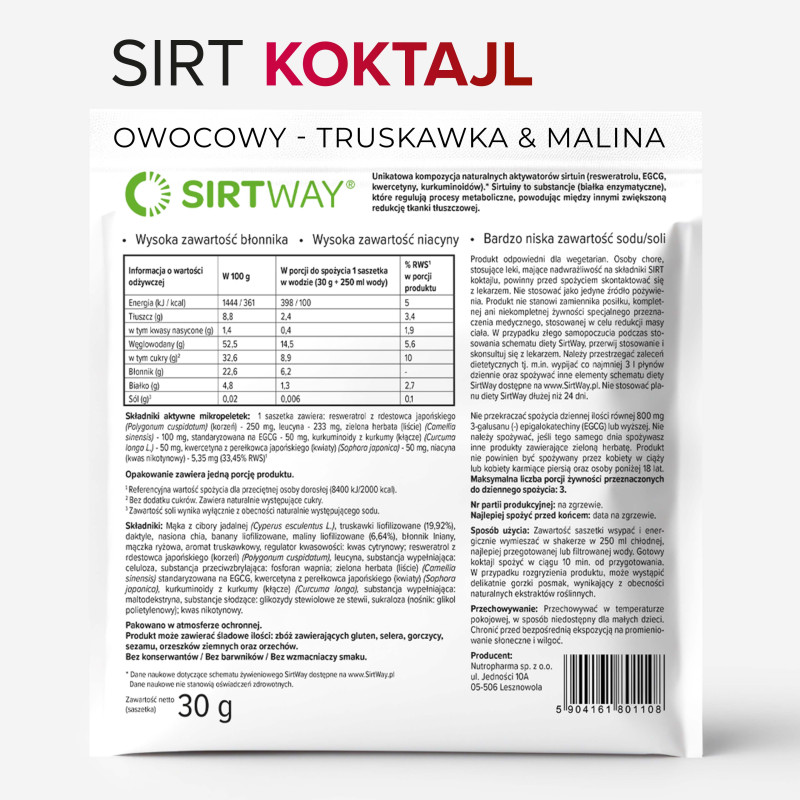 Sirt Koktajl Owocowy Truskawka Malina