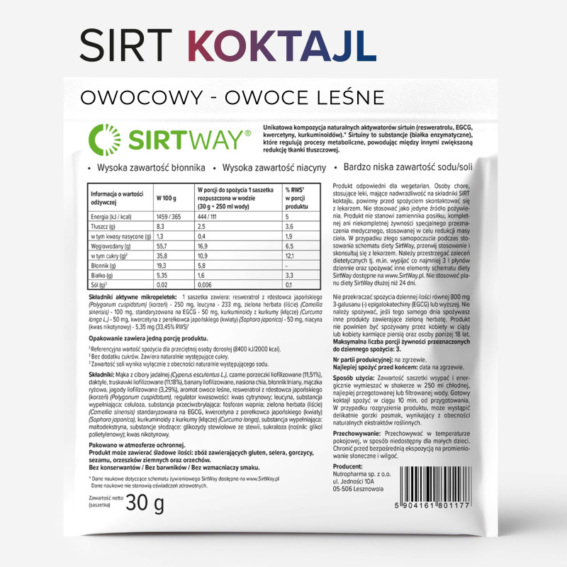 Składniki Koktajlu Sirt Owoce Leśne