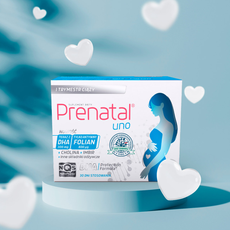 Prenatal UNO I trymestr ciąży nowy skład z DHA