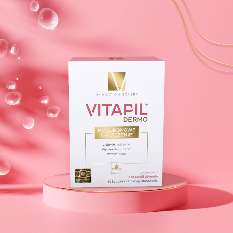 Vitapil dermo suplement na skórę z kwasem haialuronowymhialuronowe nawilżenie