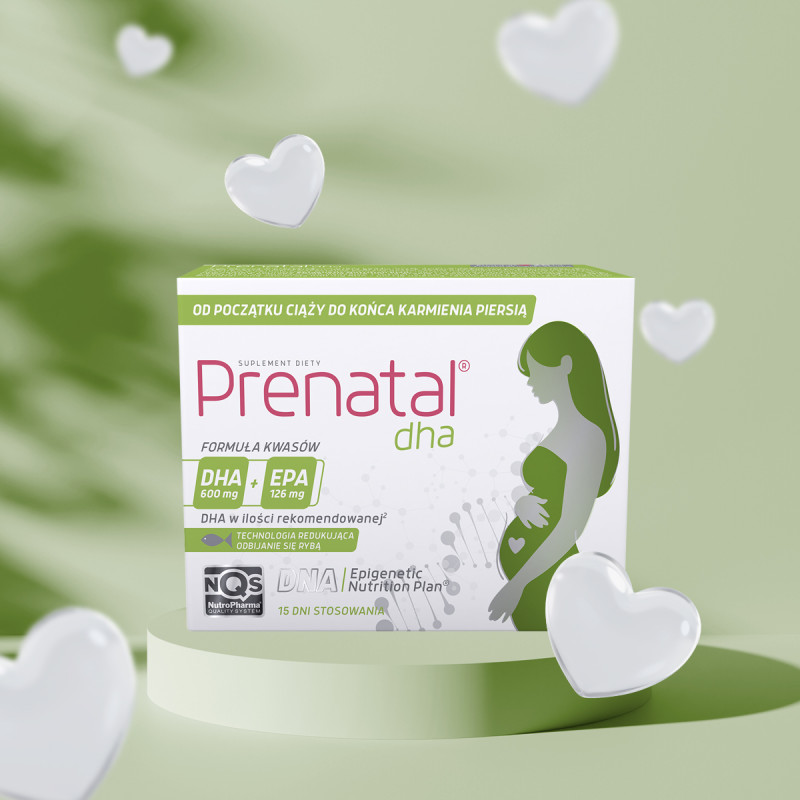 Prenatal dha 30 kapsułek suplement diety cała ciąża i karmienie piersią